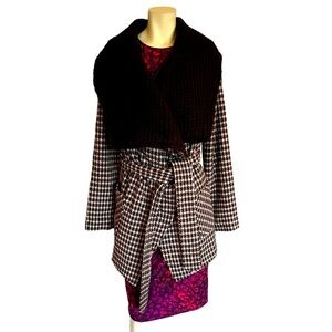 Wool blend Stetson wrap coat